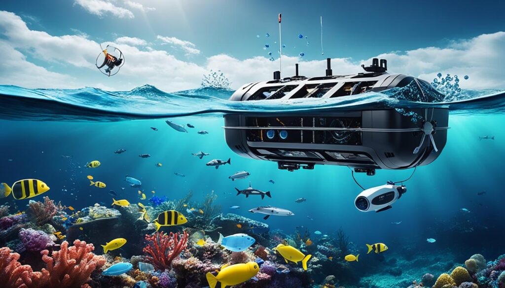 Underwater Robot Collecting Plastic