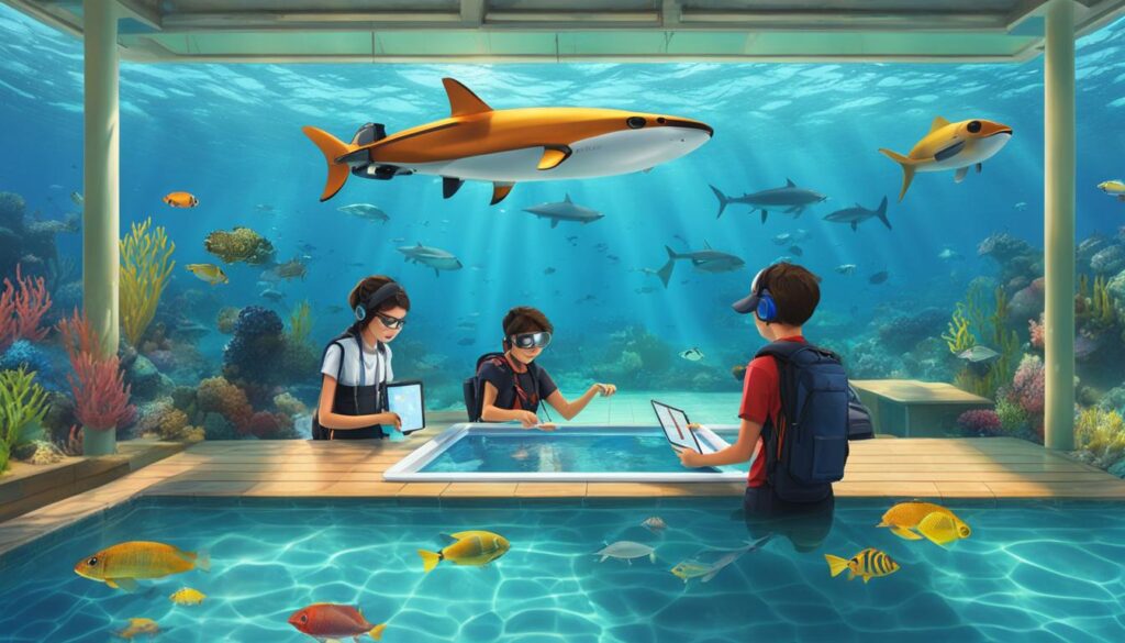 Underwater drone integration into classroom activities