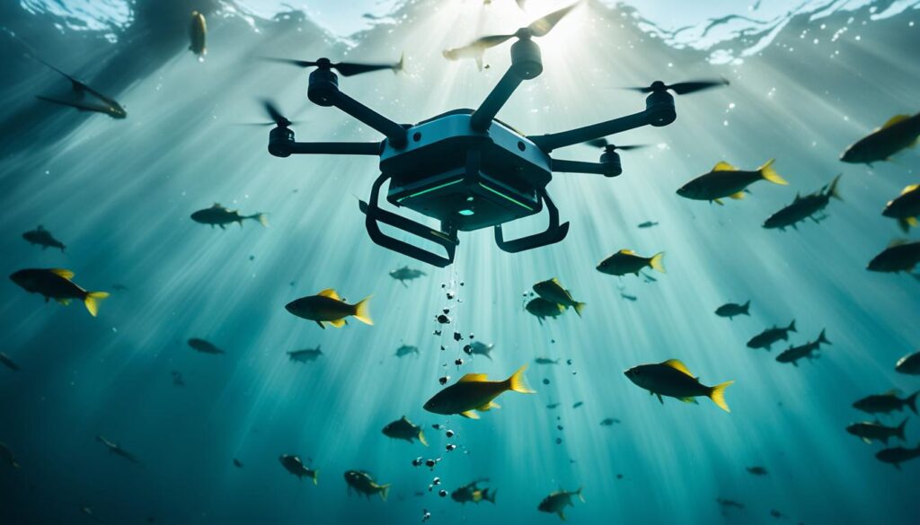 underwater drone fishing